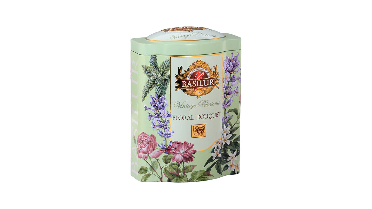 Basilur Vintage Blossoms Floral Bouquet Caddy (100g)